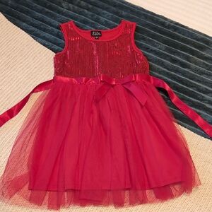 Lilt Kids Sparkling Red Sleeveless Dress Size 6X
